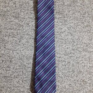 Hugo Boss Blue, Red, White and Pink Striped Tie